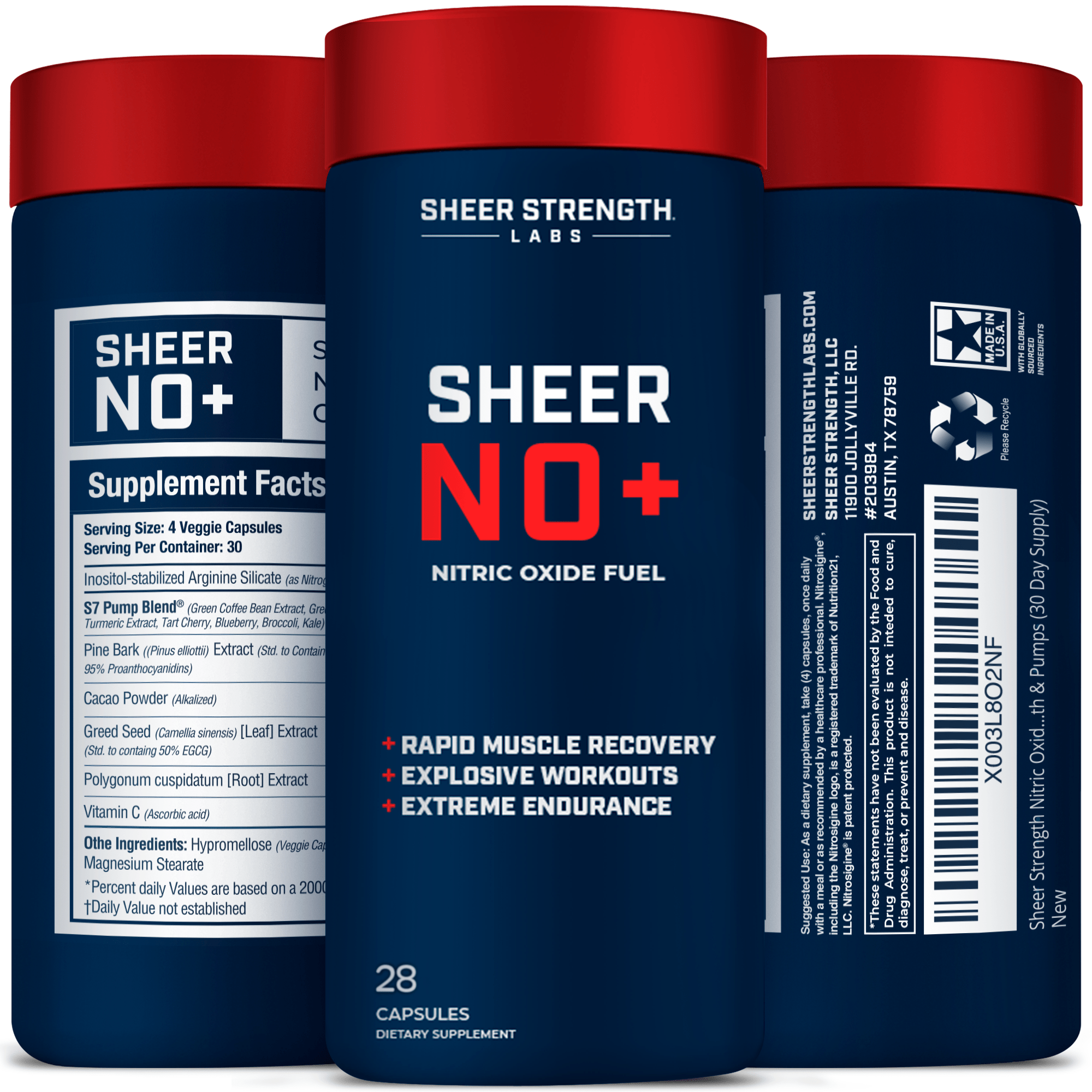 Sheer Strength Labs Health & Wellness 1pc NITRIC OXIDE PLUS